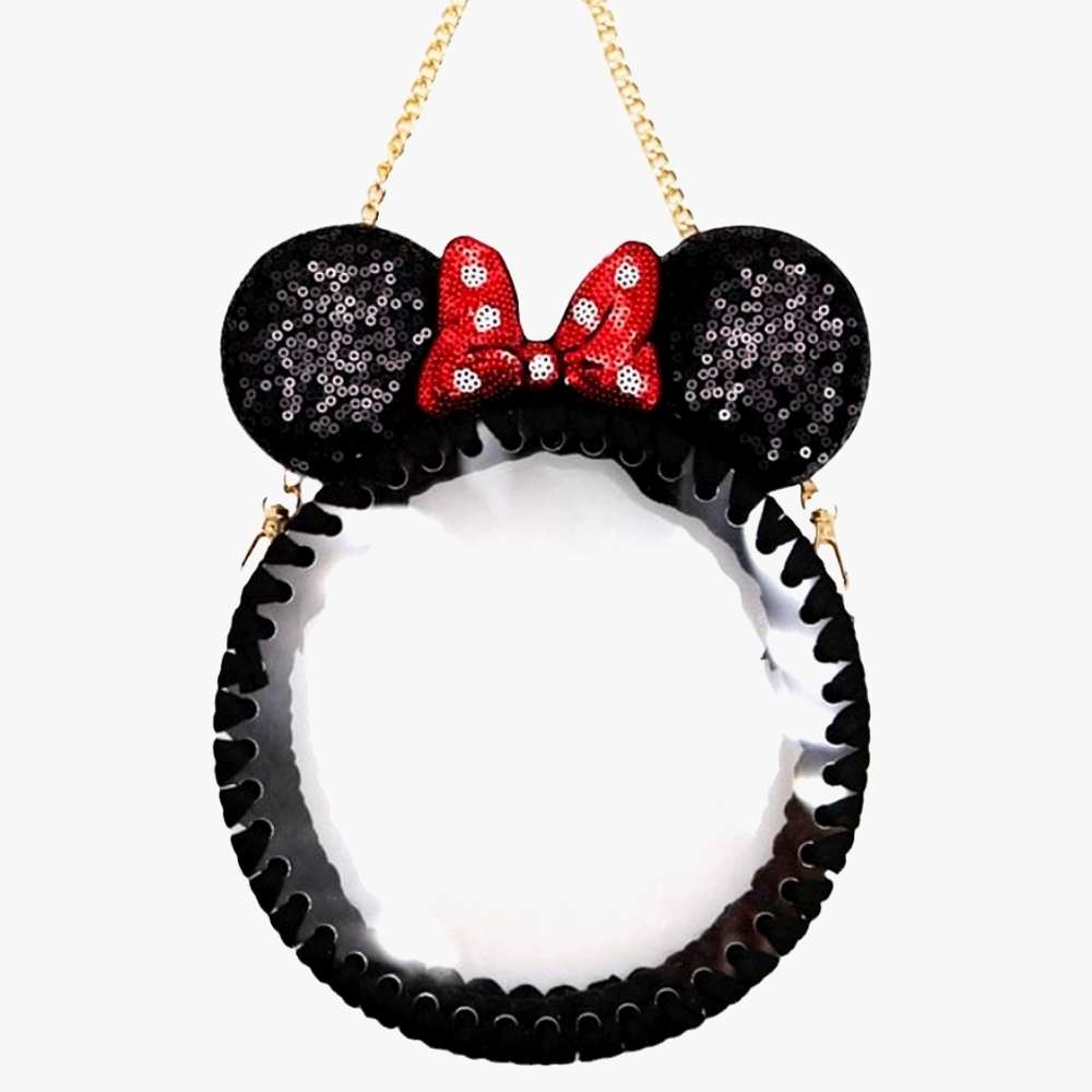 Mouse Ears Bow Clear Crossbody with Chain Strap - Picture 4 of 5